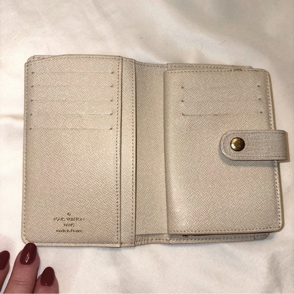 LOUIS VUITTON *rare* Mini Lin Croisette Portefeuille Viennois Pink/Rouge Wallet - Picture 3 of 15